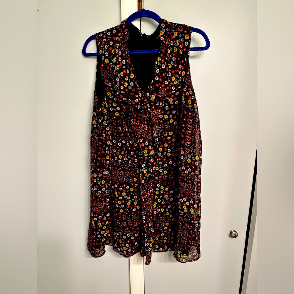 BCBG MaxAzria Floral Print Chiffon Dress